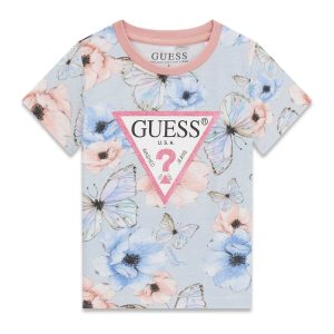 Παιδικές μπλούζες Guess μακό κοντομάνικες (t-shirt) για κορίτσια K6RI06K6YW4