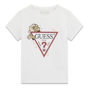 Μπλούζα Guess μακό K6RI09K6YW4 Λευκό