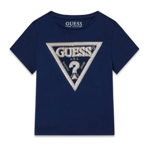 Μπλούζα Guess με παγιέτες K6RI10K6YW4 Μπλε