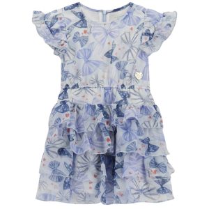 Φόρεμα chiffon Guess K6RK06WA2T0 Γαλάζιο