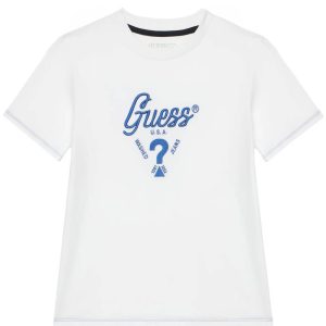 Μπλούζα oversized Guess με κέντημα L6GI06K8HM4 Λευκό thumbnail