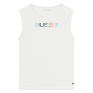 Μπλούζα αμάνικη oversized Guess L6GI15K8HM4 Λευκό thumbnail