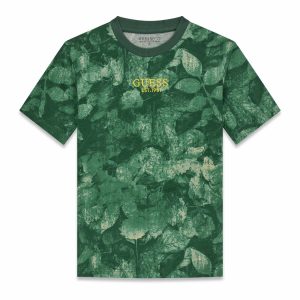 Μπλούζα Oversizedd Guess L6RI04K8HM4 Πράσινο