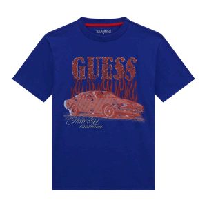 Μπλούζα oversized Guess εφηβική L6RI08K8HM4 Μπλε