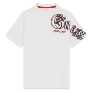 Μπλούζα oversized Guess L6RI12K8HM4 Λευκό