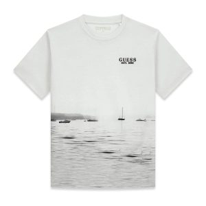 Μπλούζα oversized Guess L6RI18K8HM4 off white