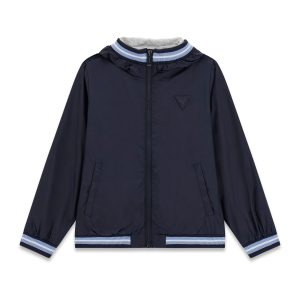 Μπουφάν αντιανεμικό Guess L6RL09WCFM0 Μπλε