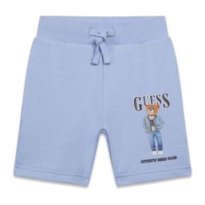 Βερμούδα φούτερ Guess αρκουδάκι N6RD02KAD74 Γαλάζιο