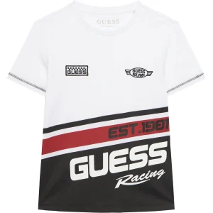 Μπλούζα Guess racing N6RI06K8HM4 Λευκό