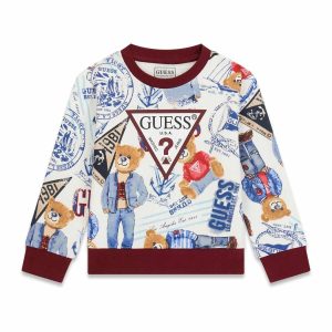 Μπλούζα λεπτό φούτερ Guess N6RQ00KA6R4 Γαλάζιο