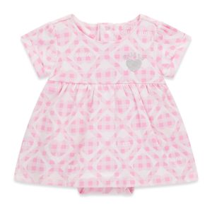 Βρεφικό μακό φόρεμα Guess με ενσωματωμένο κορμάκι S6RG01KA6W4 Ροζ