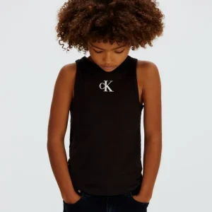 Παιδική μπλούζα τοπ Calvin Klein slim fit για κορίτσια LVCKSJB10G