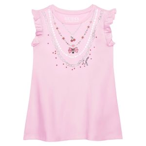 Φόρεμα μακό Guess K6RK02KA6W4 Ροζ