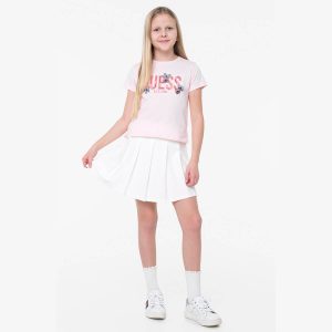 Παιδική φούστα midi Guess punto milano J6RD01KCY62 Κρεμ για κορίτσια