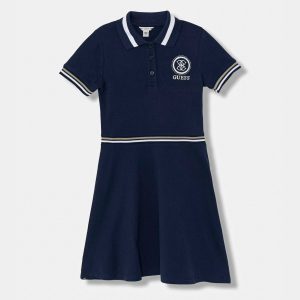Φόρεμα πικέ Guess J6RK10K7064 Μπλε