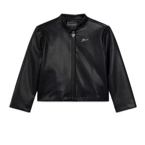 Μπουφάν δερματίνι Guess K6RL01WFV60 Μαύρο