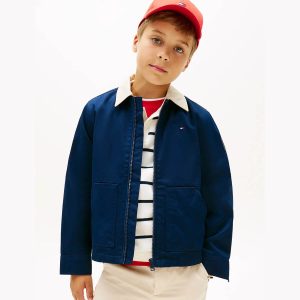 Μπουφάν ανοιξιάτικο Tommy Hilfiger KB0KB10213 Μπλε