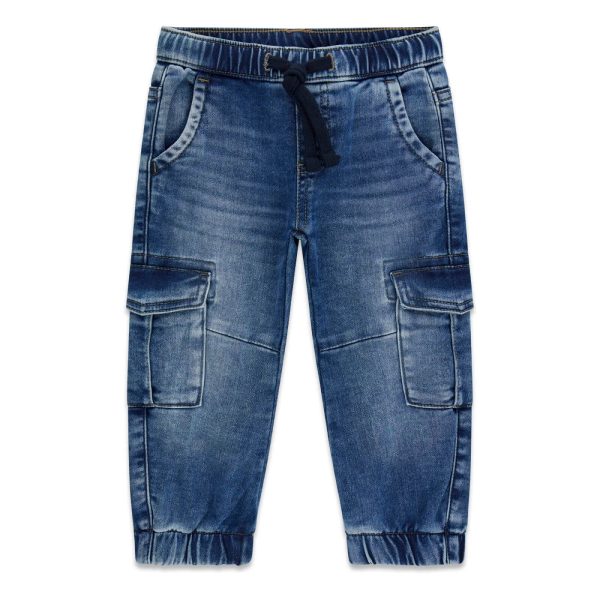 Παντελόνι jean Guess cargo relaxed fit N6RA05D5FQ0 Μπλε