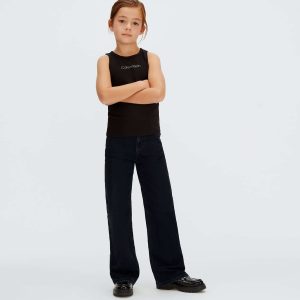 Μπλούζα αμάνικη Calvin Klein slim fit ελαστική Μαύρο LVCKSJB20G