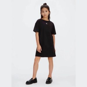 Παιδικό φόρεμα μακό Calvin Klein Μαύρο LVCKSJH05G για κορίτσια
