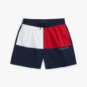 Παιδικά εφηβικό μαγιό βερμούδα Tommy Hilfiger UB0UB00591 Μπλε σκούρο για αγόρια που θέλουν άνεση και εφηβικό στυλ το καλοκαίρι στην παραλία