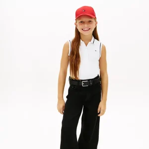 Παιδικό αμάνικο polo Tommy Hilfiger Λευκό KG0KG08432 για κορίτσια
