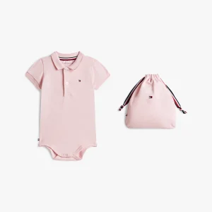 Βρεφικό κορμάκι Tommy Hilfiger σε συσκευασία δώρου KN0KN02372 Ροζ