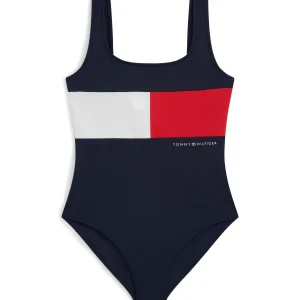 Μαγιό ολόσωμο slim fit Tommy Hilfiger Μπλε UG0UG00828