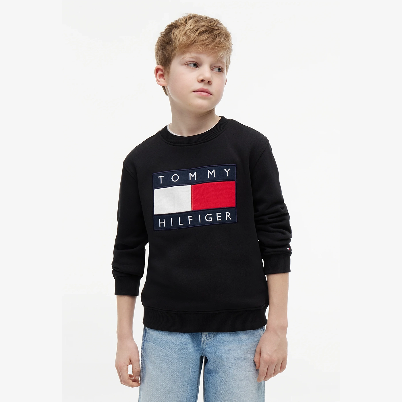 Φούτερ Tommy Hilfiger κεντημένο λογότυπο Μαύρο KS0KS00709 thumbnail
