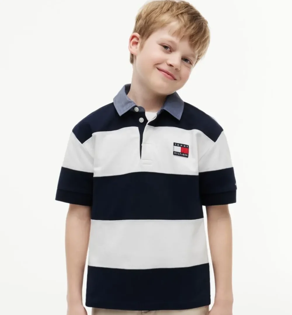 Μπλούζα πόλο Tommy Hilfiger Μπλε KB0KB10473 thumbnail