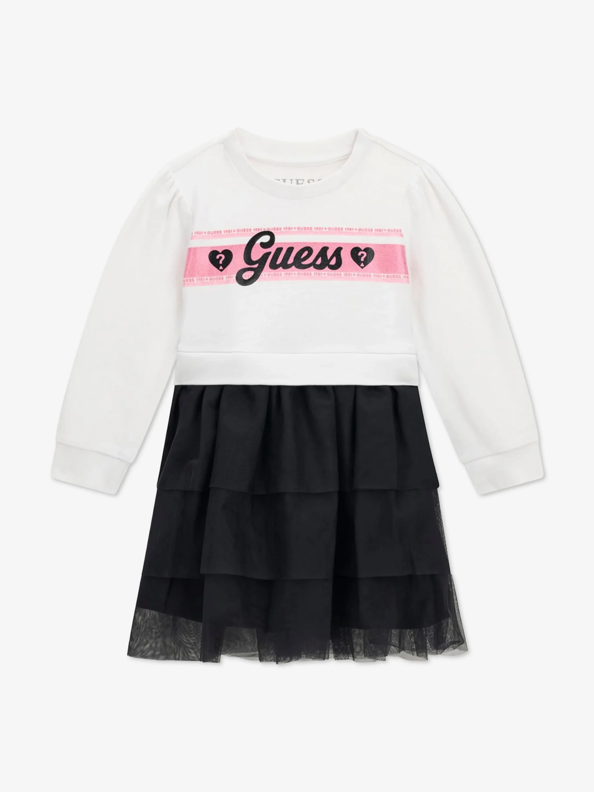 Φόρεμα συνδυασμένο Guess με τούλι K6YK05K3838 Λευκό thumbnail