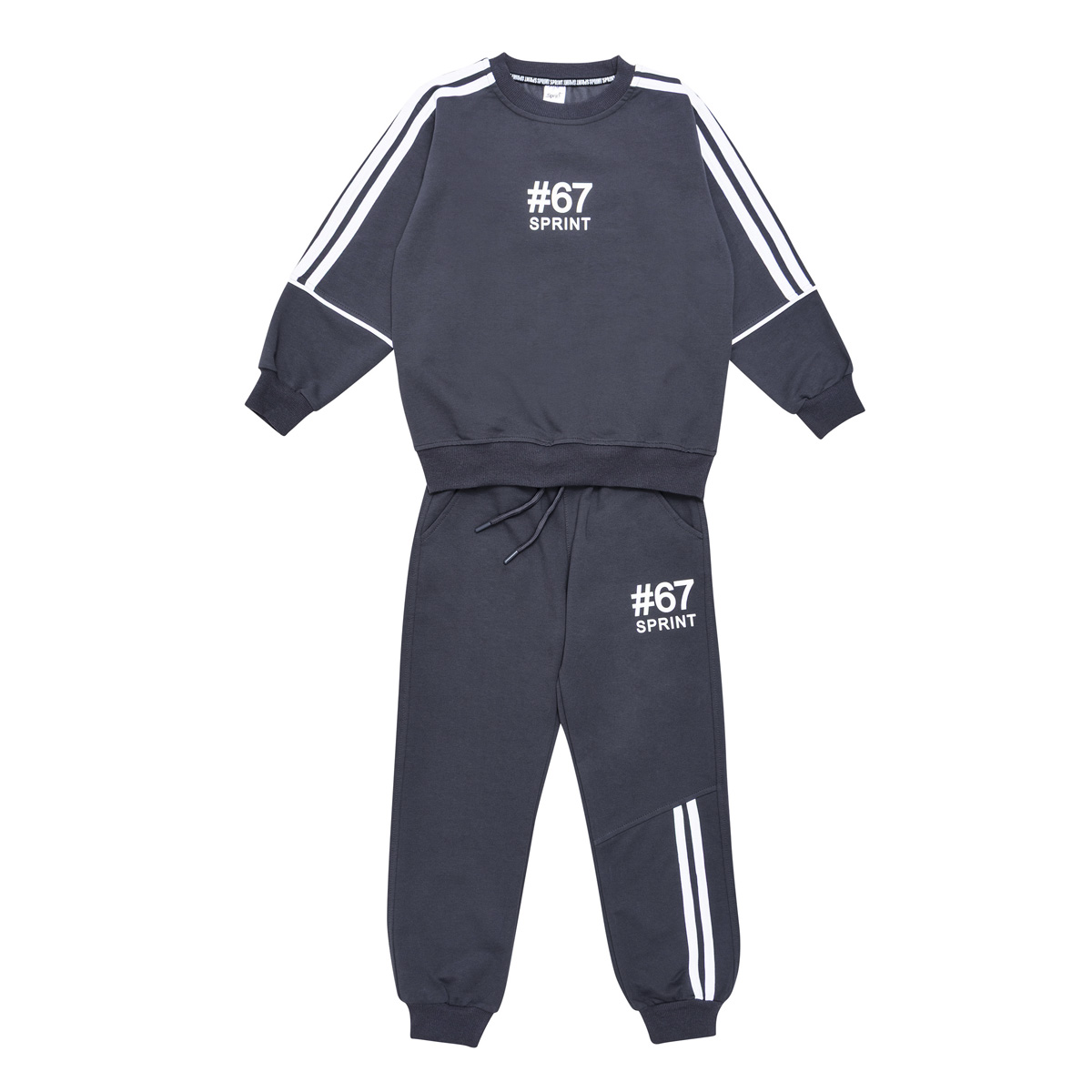Φόρμα dry fit Sprint λεπτό φούτερ 262-3034 Ανθρακί thumbnail