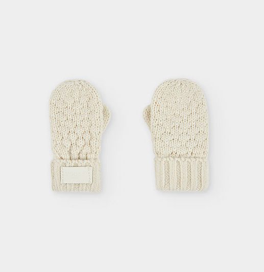 Βρεφικά πλεκτά γάντια Boboli 294038 Off white thumbnail