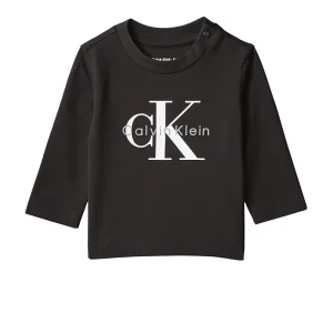 Βρεφική μπλούζα μακό Calvin Klein LVCKFJA49N Μαύρο