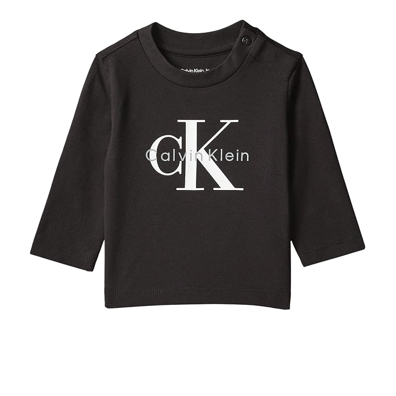 Βρεφική μπλούζα μακό Calvin Klein LVCKFJA49N Μαύρο thumbnail