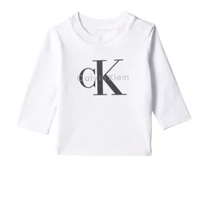 Βρεφική μπλούζα μακό Calvin Klein LVCKFJA49N Λευκό