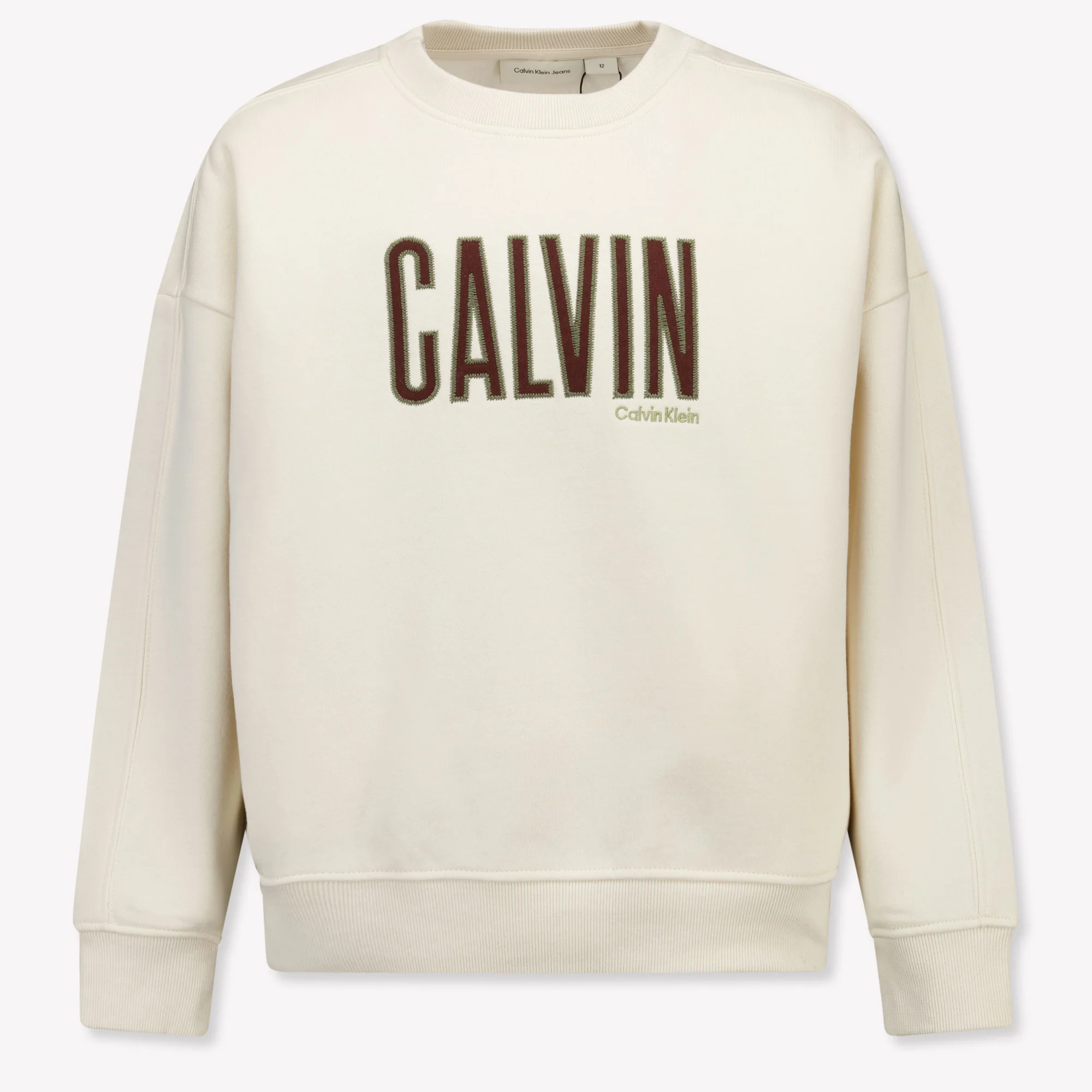 Μπλούζα φούτερ Calvin Klein κέντημα LVCKFJB31B Εκρού thumbnail