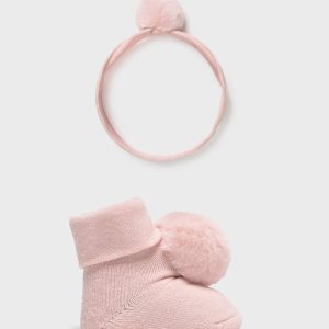 Βρεφικό σετ κορδέλα & καλτσάκια Mayoral 09922-054 Ροζ για κορίτσια