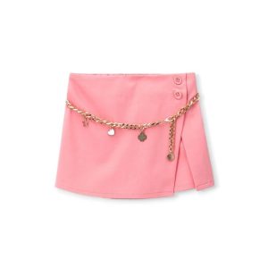 Φούστα σορτς Original Marines με χρυσή ζώνη αλυσίδα DGP3132F Ροζ κοραλί